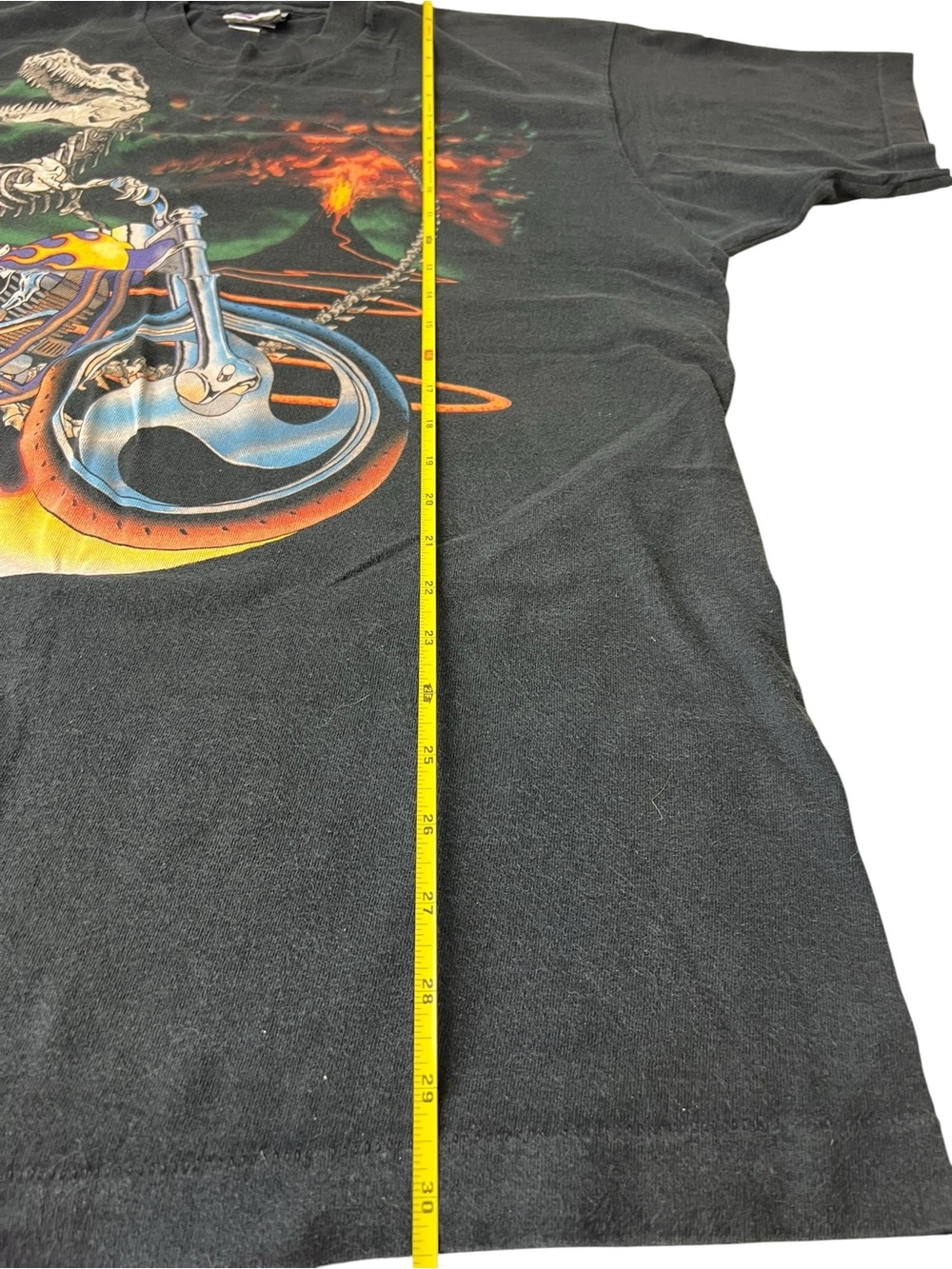 Liquid Blue VTG 90’s (1993) “Bad To The Bone” T-Rex Riding a Motorcycle XL Tee - Picture 7 of 13